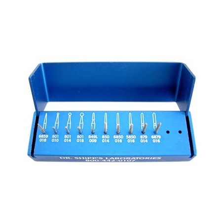 Veterinary bur Set #4 Kit(F.G. Cutting diamond) w/alum bur block