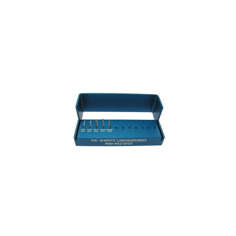 Veterinary bur Set # 5 Kit (FG finishing diamonds w/alum block