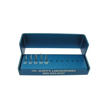 Veterinary bur Set # 5 Kit (FG finishing diamonds w/alum block