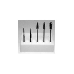 Acrylic trimming bur - Set of 5 + bur block & lid
