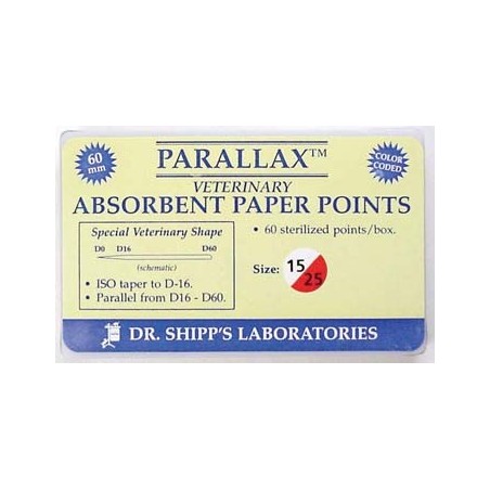 Parallax paper point 60mm Set (#15-#140) 20 ea sz