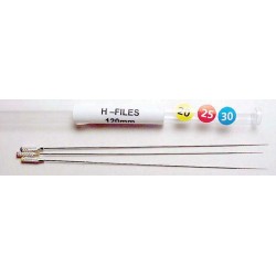H-Files (120mm) 30mm working length  (#20, 25, 30) (3/pk.)