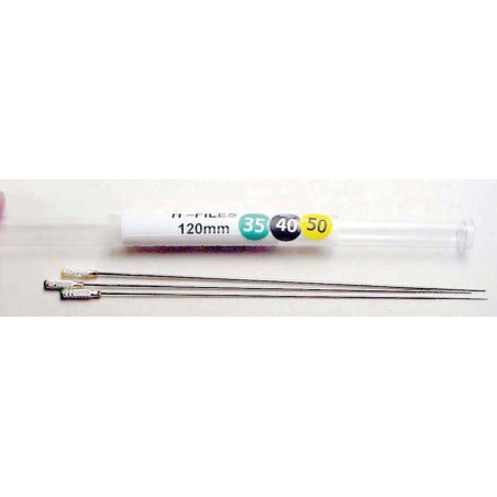 H-Files (120mm) 30mm working length  (#35, 40, 50) (3/pk.)