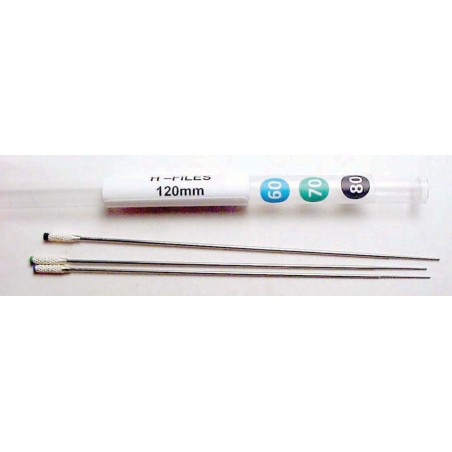 H-Files (120mm) 30mm working length  (#60, 70, 80) (3/pk.)