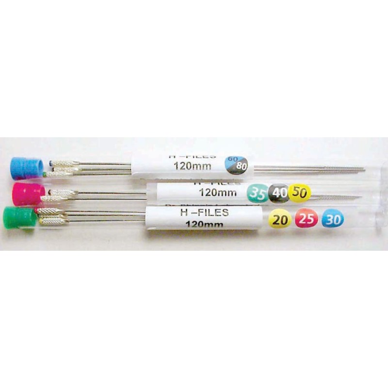 H-Files (120mm) 30mm working length (20 - 80, 1 ea.)