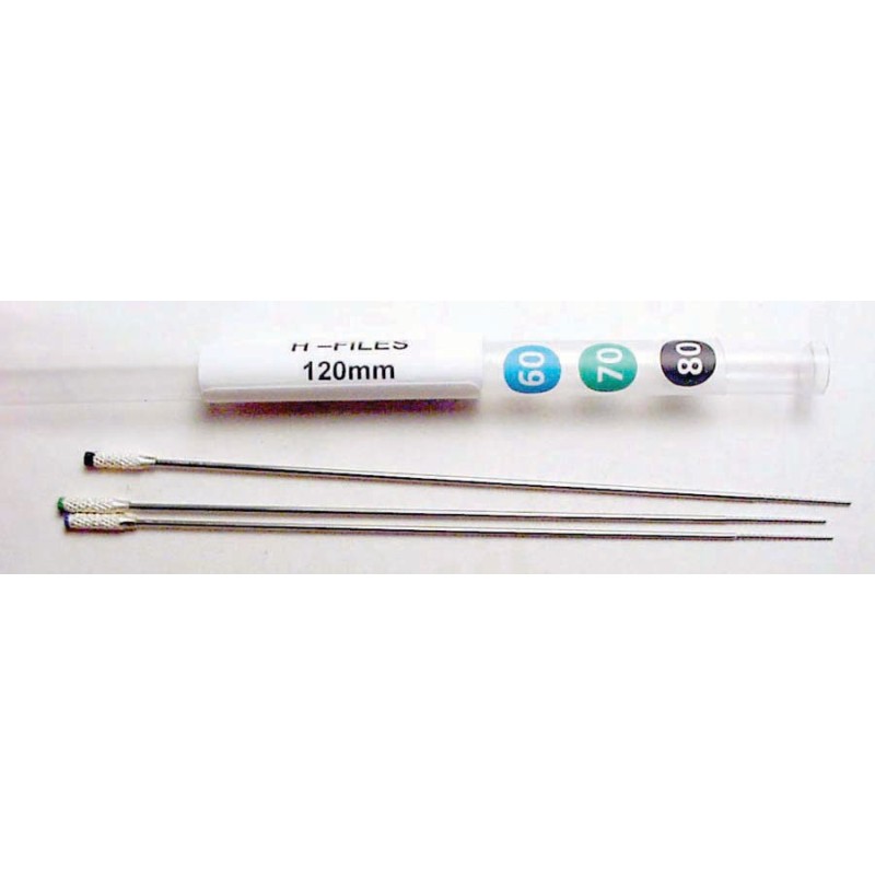 H-Files (120mm) 30mm working length  (#90, 100, 110) (3/pk.)