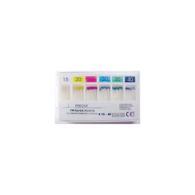 Paper point Set, - 28mm c. c. (15-40 assorted) (120/box)