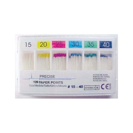 Paper point Set, - 28mm c. c. (15-40 assorted) (120/box)