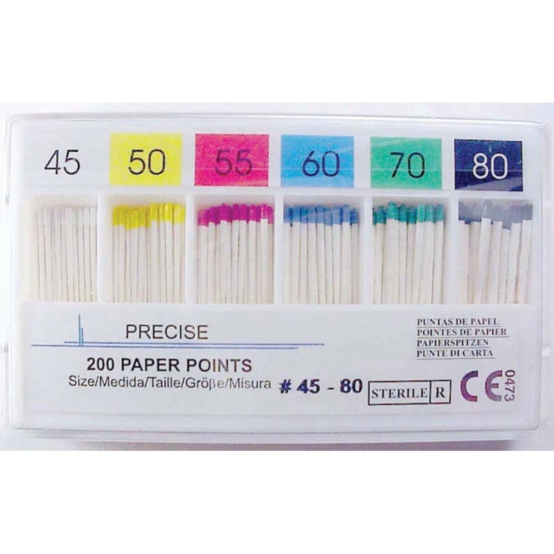 Paper point Set, - 28mm c. c. (45-80 assorted) (120/box)