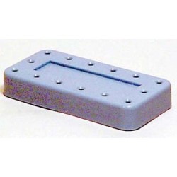 Magnetic bur block & lid - large -  (blue) (holds 14 FG | RA)