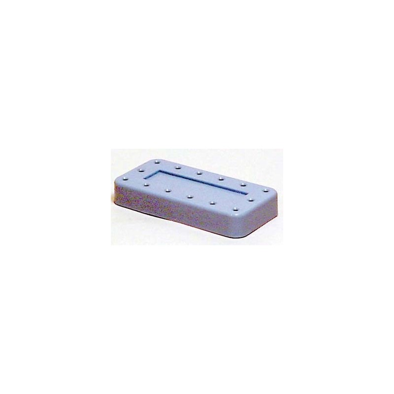 Magnetic bur block & lid - large -  (blue) (holds 14 FG | RA)