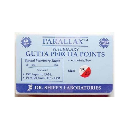 Parallax gutta percha 60mm Set (#15 #20 #25) 20 ea sz