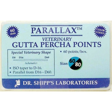 Parallax gutta percha 60mm Set (#60 #70 #80) 20 ea sz