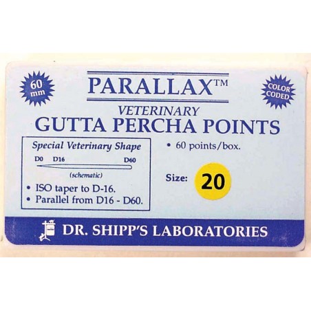 Parallax gutta percha refill 60's - 60mm #20