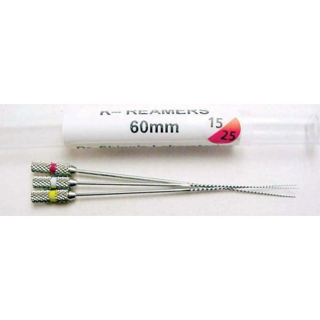 K-Reamers (60mm) assorted (#15, 20, 25) (3/pk.)
