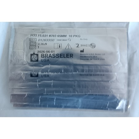 Rodent bur 65mm cross cut tapered fissure #703 (10/pk) sterile