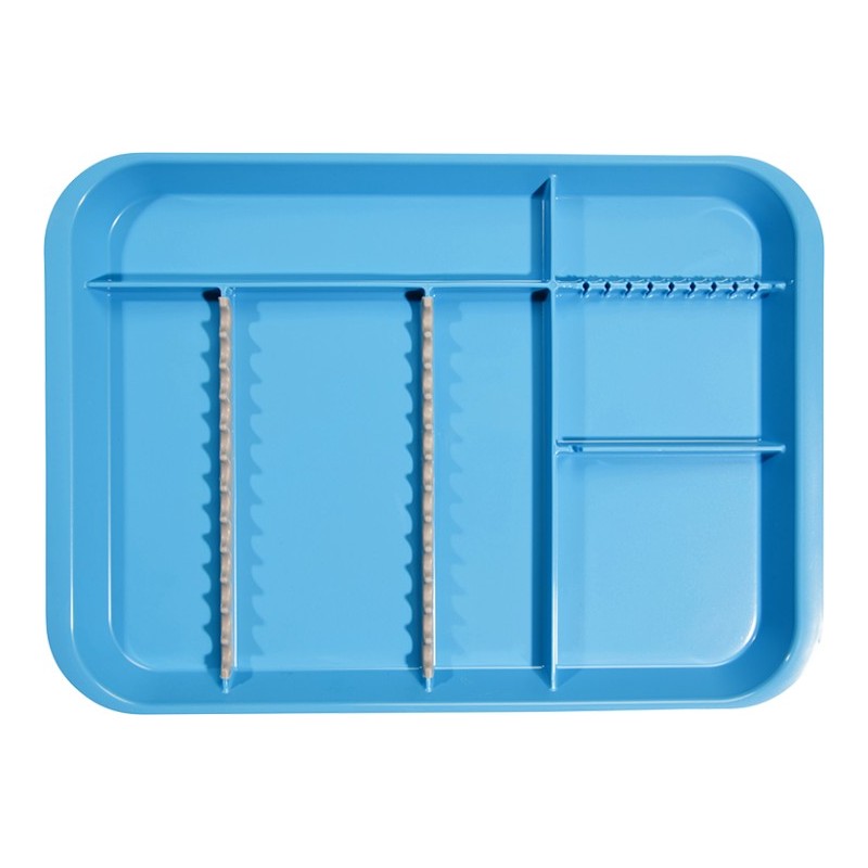 Set-up tray - divided (blue)